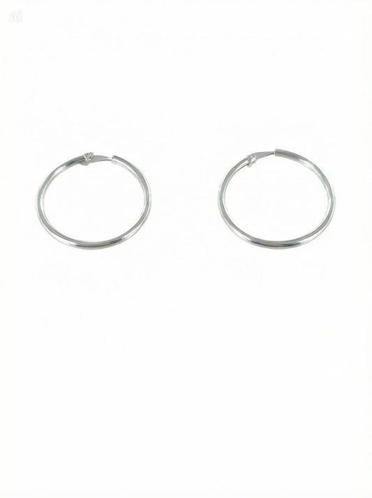 Pendientes Aro Plata 20x1.5mm – Joyas 24/7 | Minimalismo con carácter