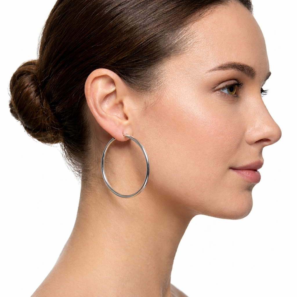 Pendientes Aro Plata 925 65x3mm – Joyas 24/7 | Joyas para el día a día