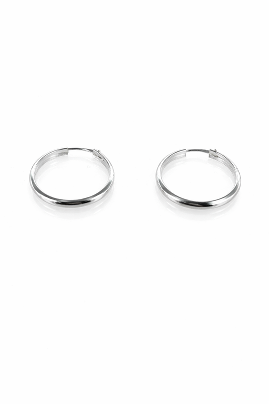 Pendientes Aro Plata 26x3mm – Joyas 24/7 | Minimalismo con carácter
