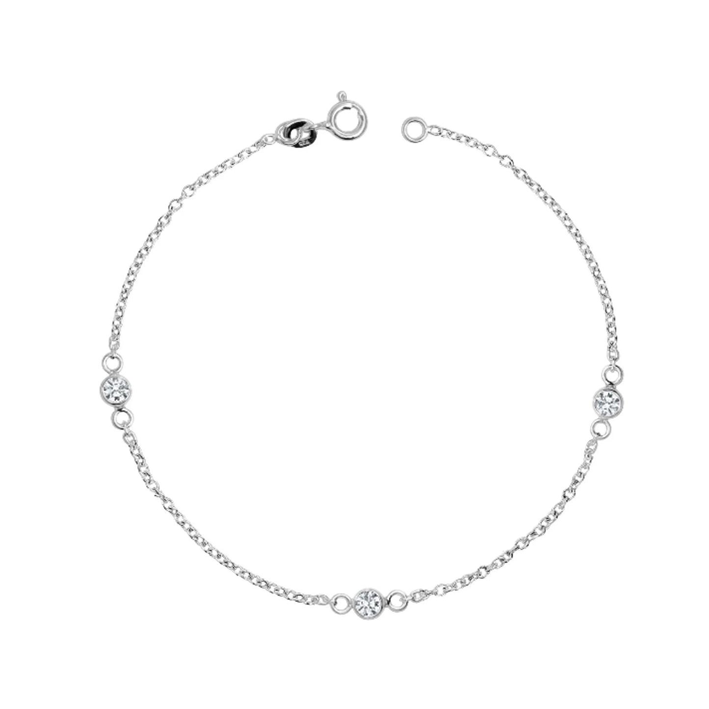 Pulsera de Circonitas Plata 925 – Joyas 24/7 | Minimalismo con Carácter