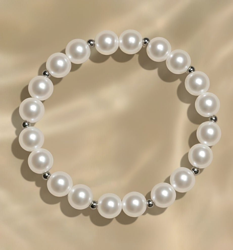 Pulsera Elástica de Perlas – Joyas 24/7 | Minimalismo con Carácter