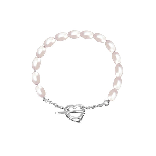 Pulsera de perlas ovaladas