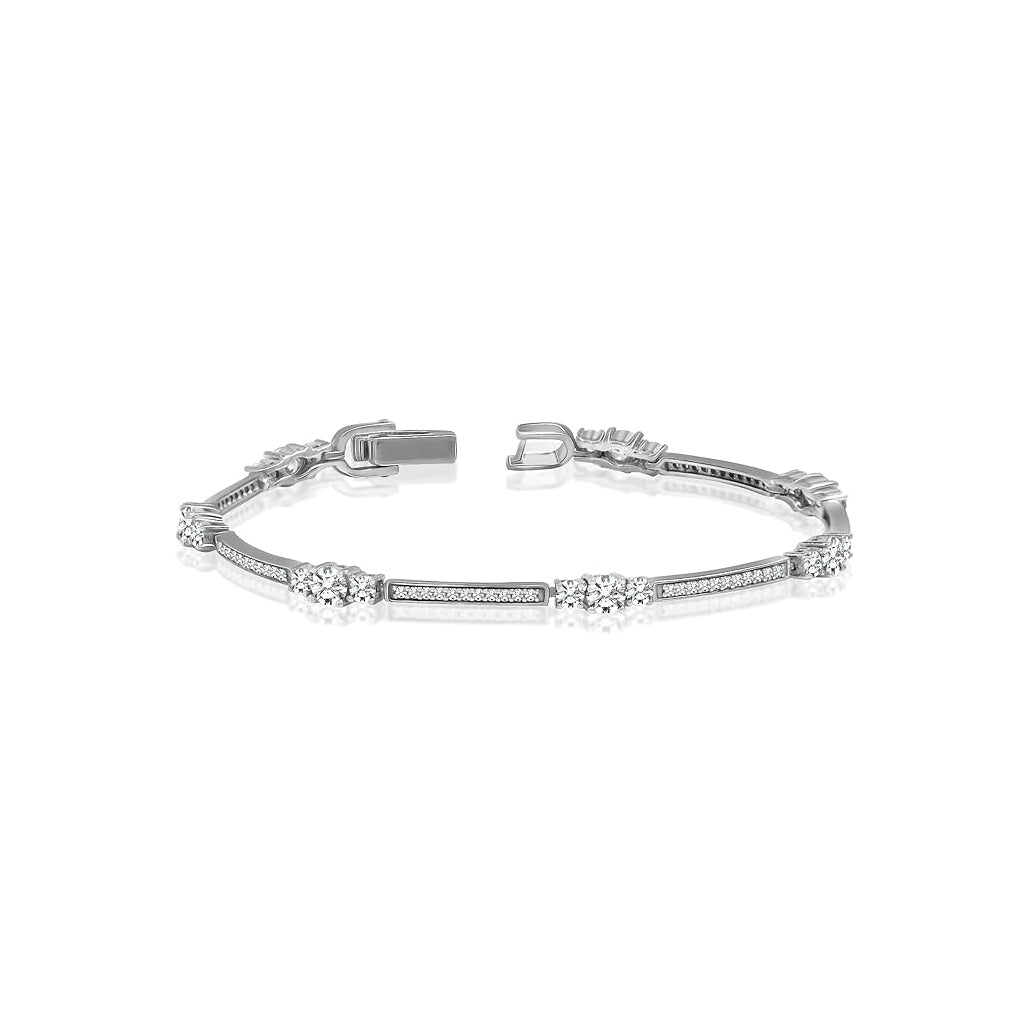 Pulsera Circonitas Brillantes Plata 925 – Joyas 24/7 | Minimalismo con Carácter