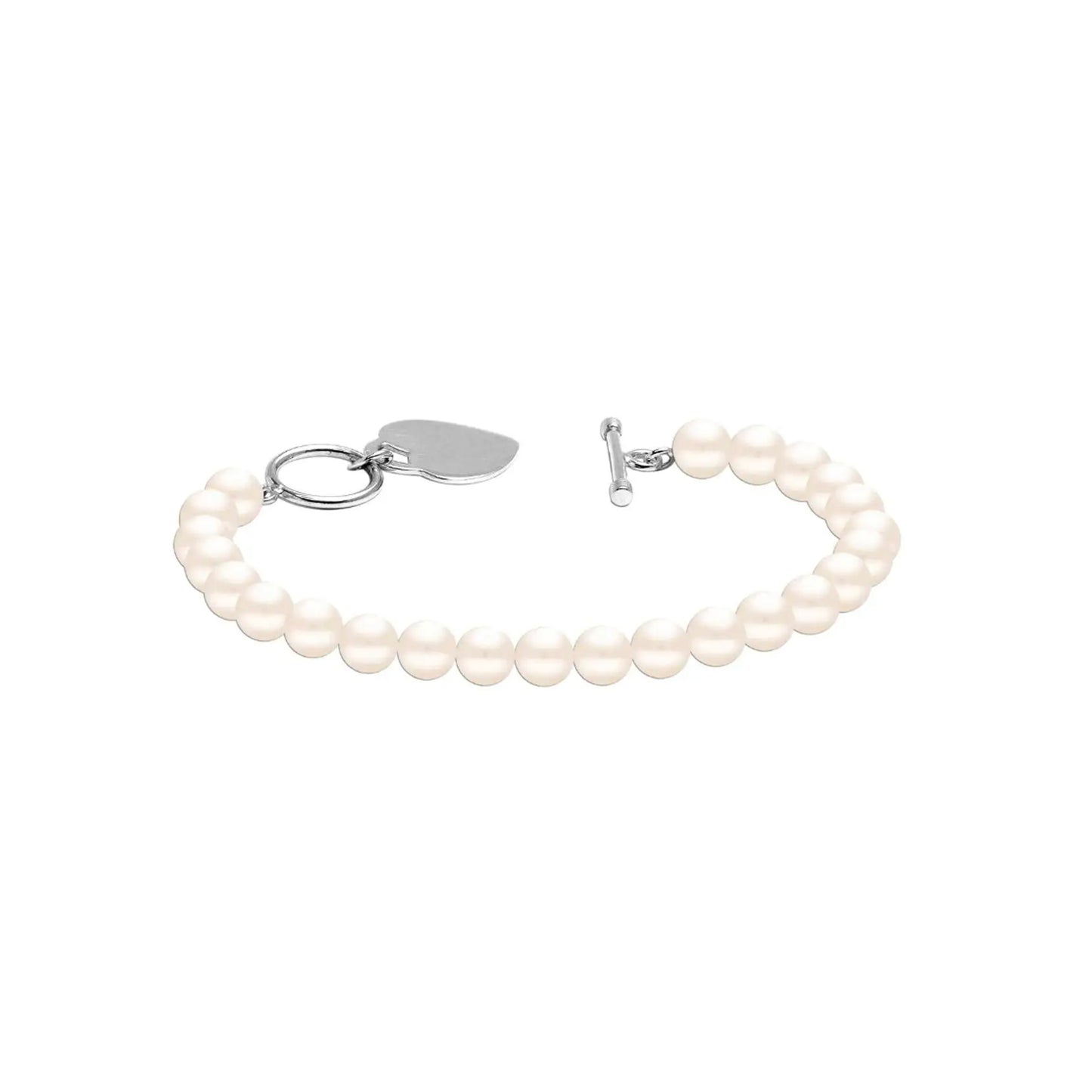 Pulsera de Perlas con Detalle Corazón – Joyas 24/7 | Minimalismo con Carácter
