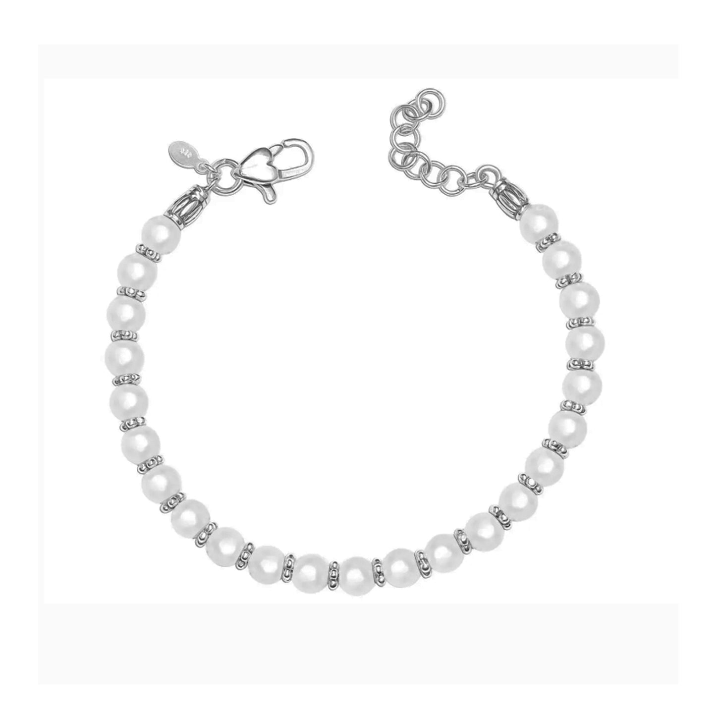 Pulsera de perlas con circonitas