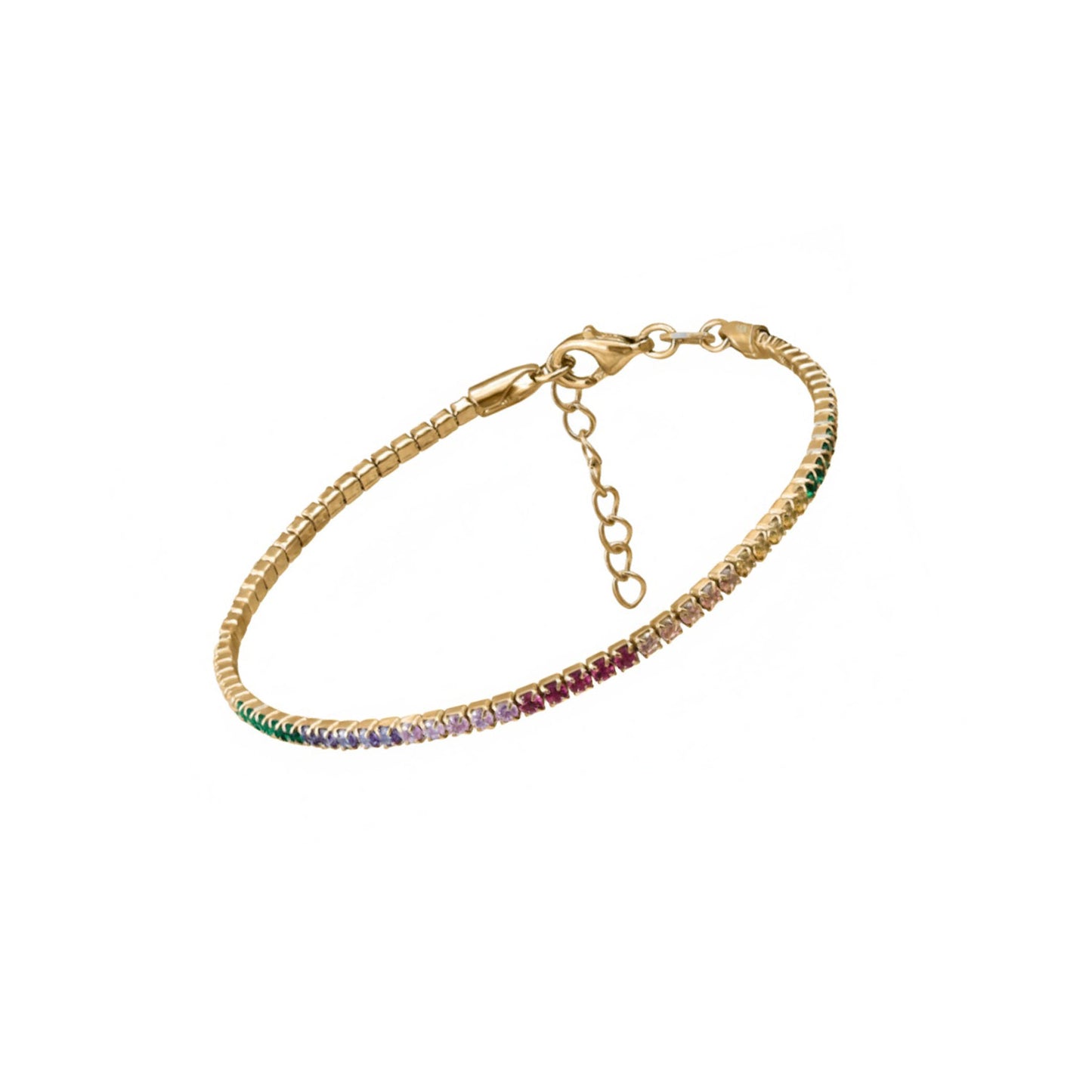 Pulsera tenis riviere multicolor