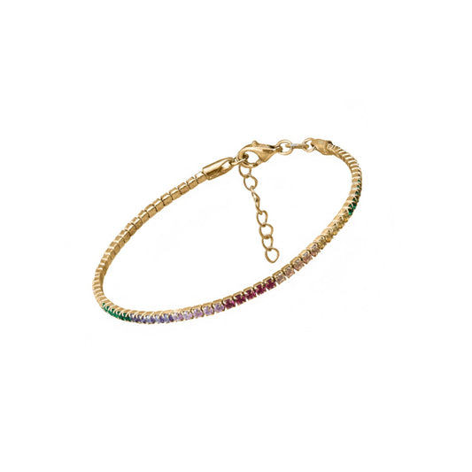 Pulsera tenis riviere multicolor