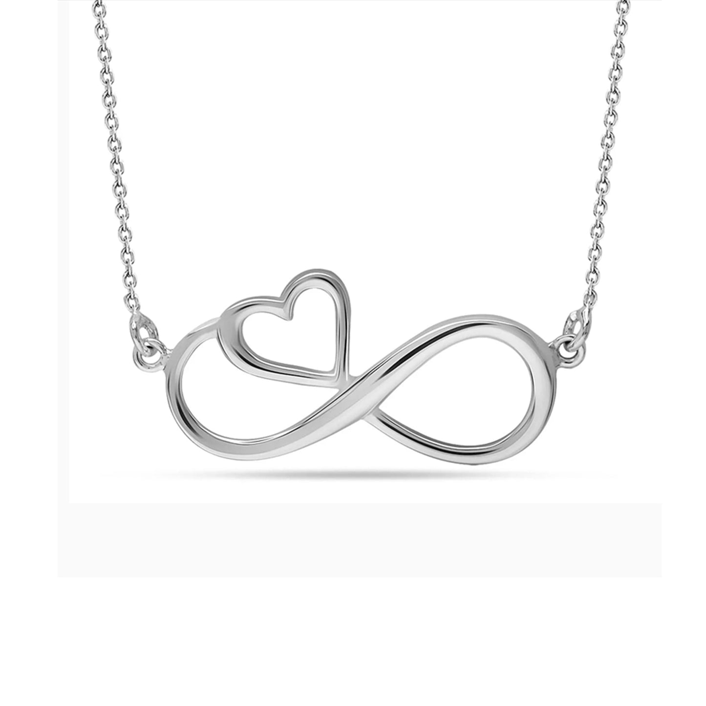 Collar de corazón infinito