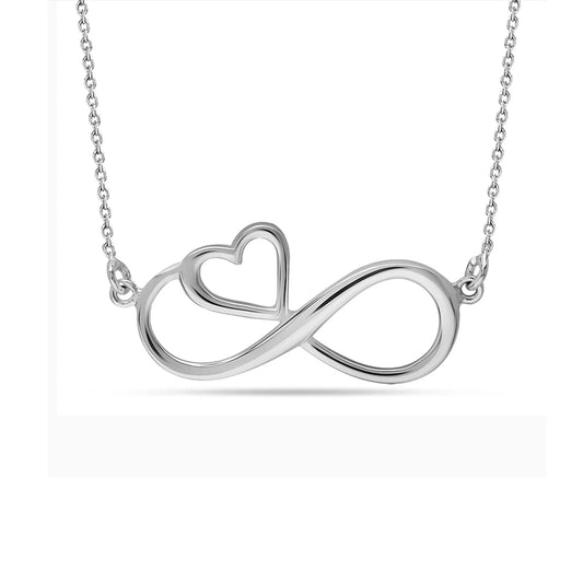 Collar de corazón infinito