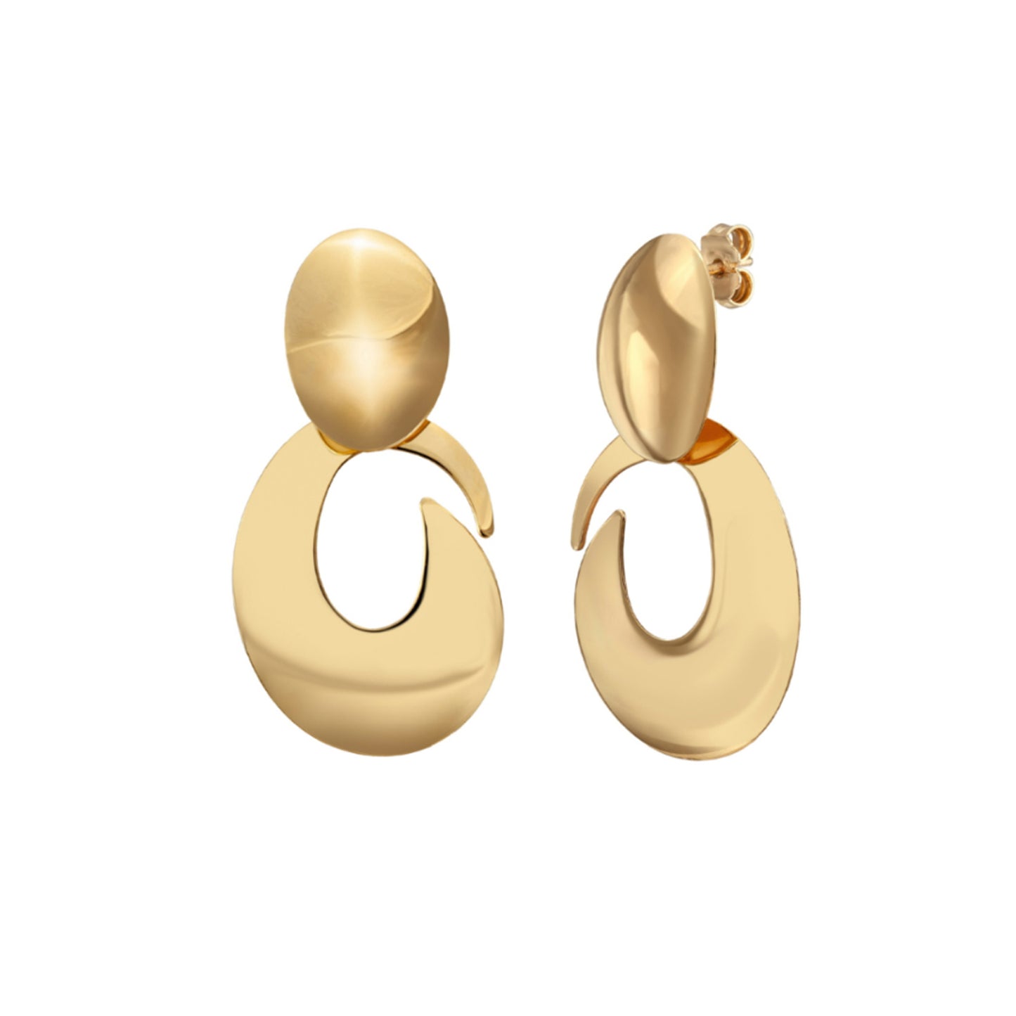 Pendientes de plata baño en oro