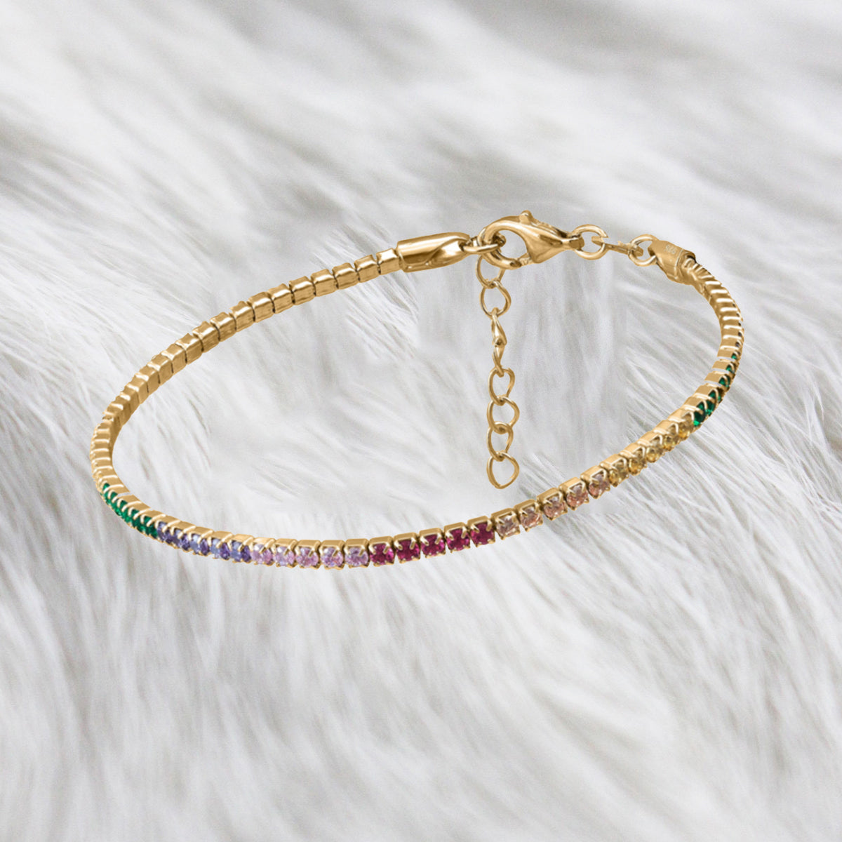 Pulsera tenis riviere multicolor
