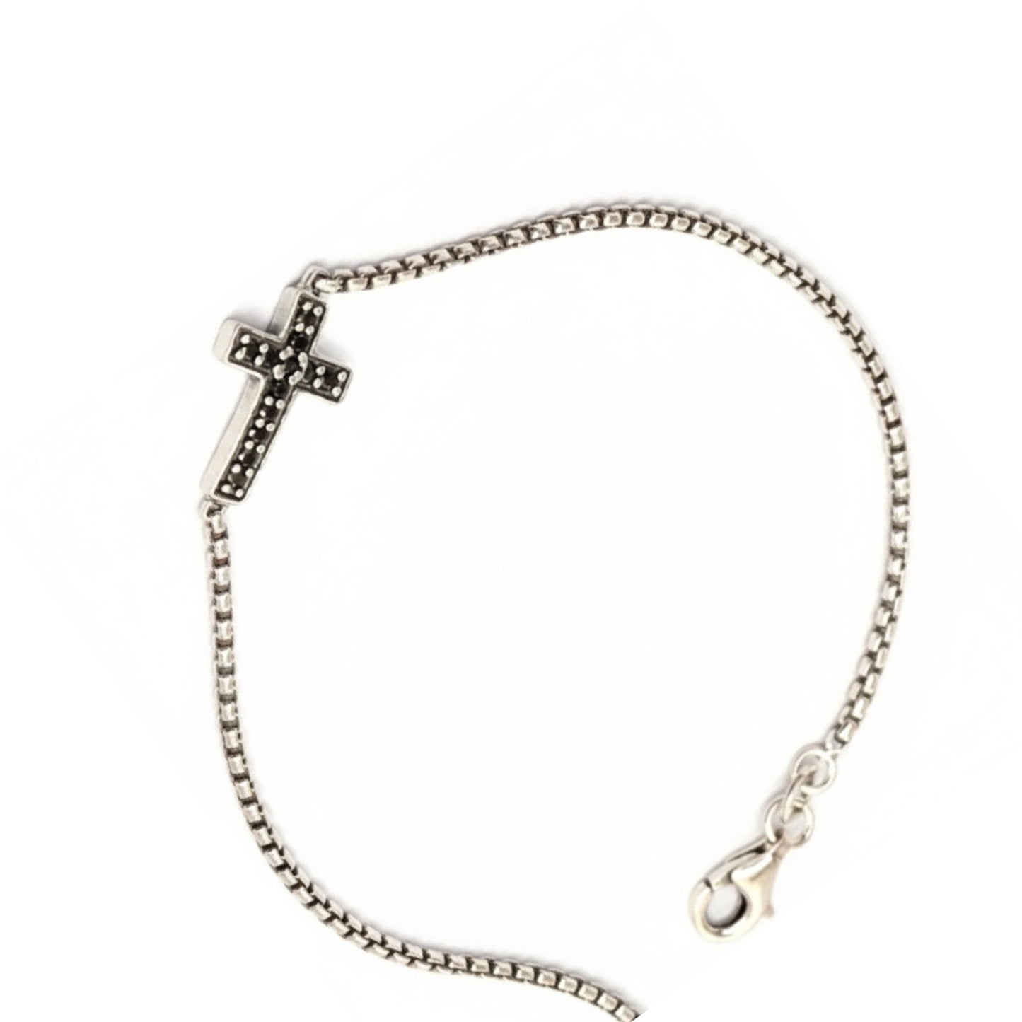 Pulsera cruz veneciana alma negra