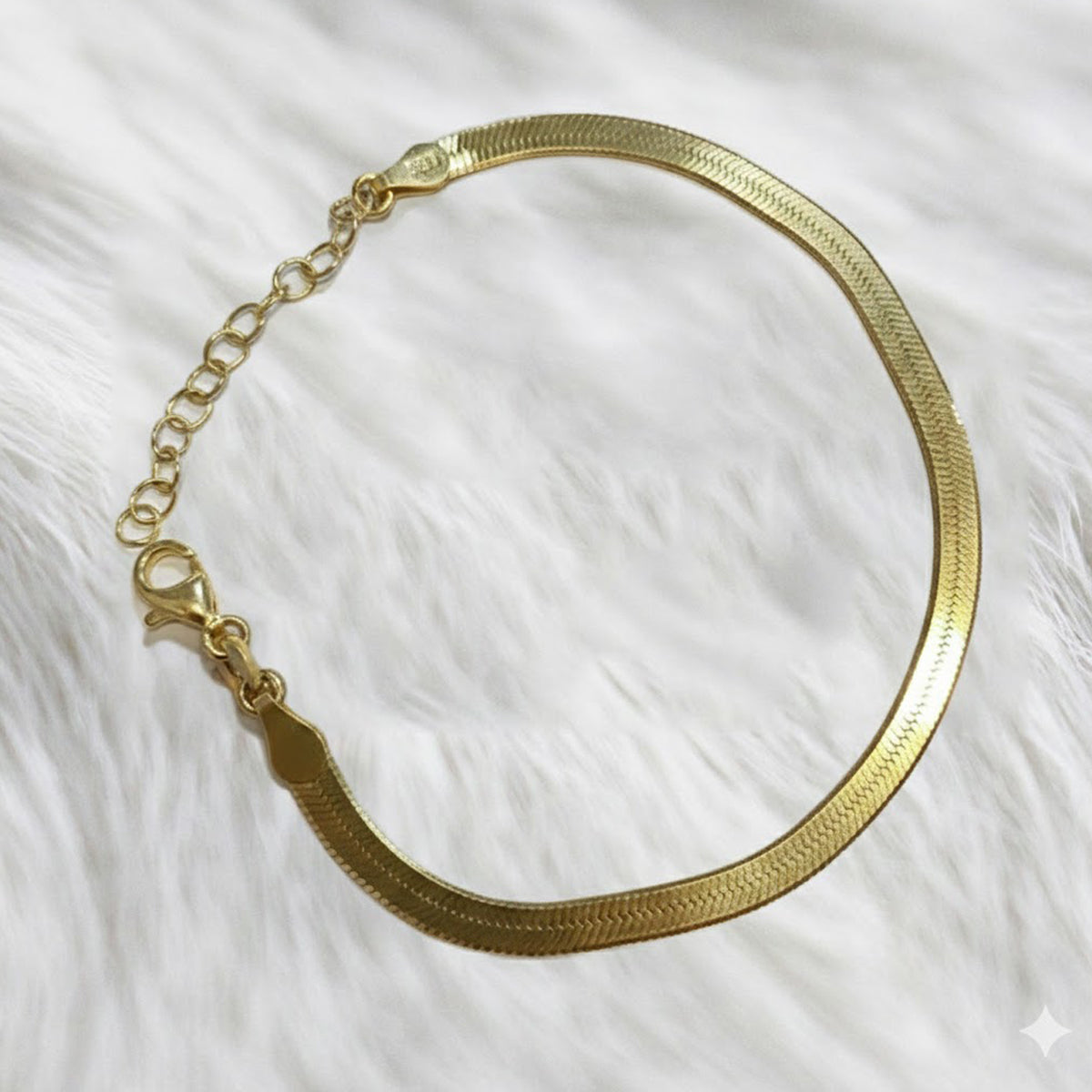 Pulsera diseño serpiente baño de oro