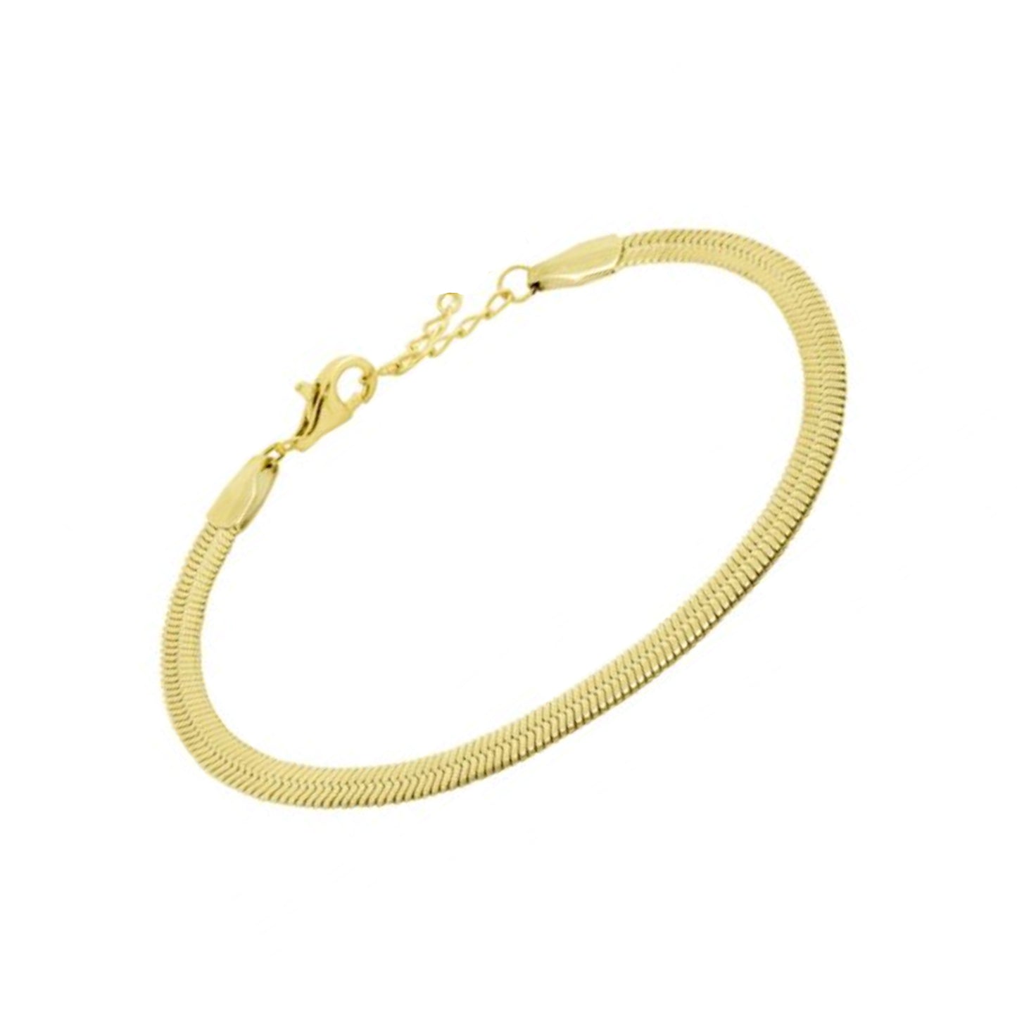 Pulsera diseño serpiente baño de oro
