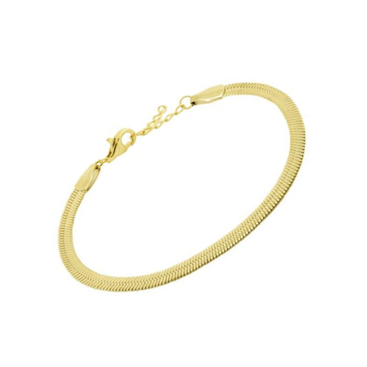 Pulsera diseño serpiente baño de oro