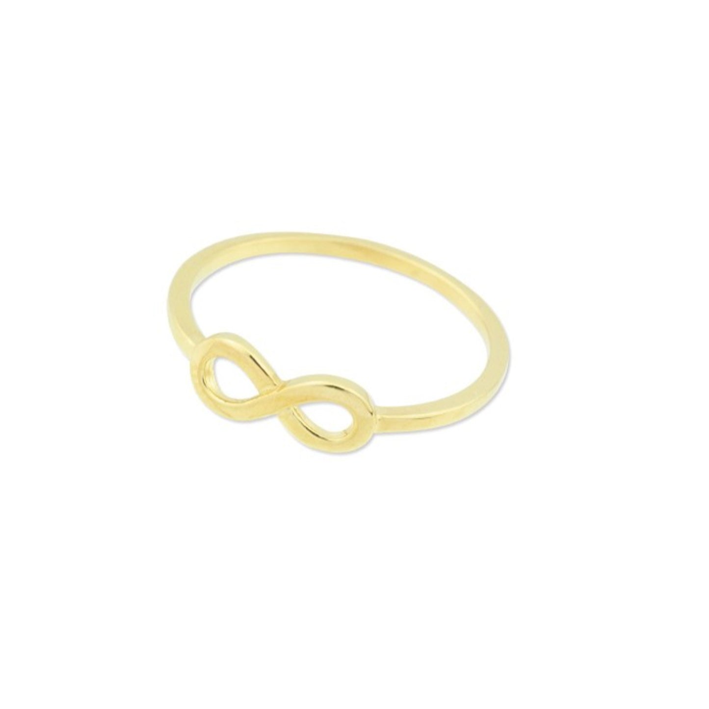 Sortija infinito bañada en oro