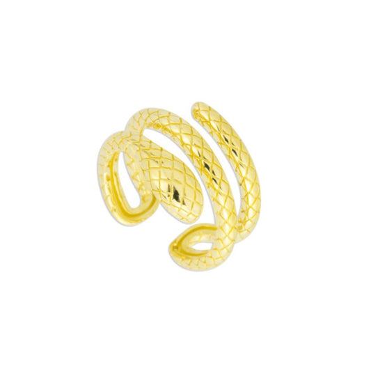 Sortija serpiente Mamba baño oro