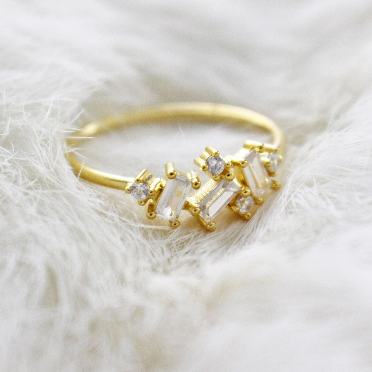 Sortija de Plata de Ley y circonita blanca