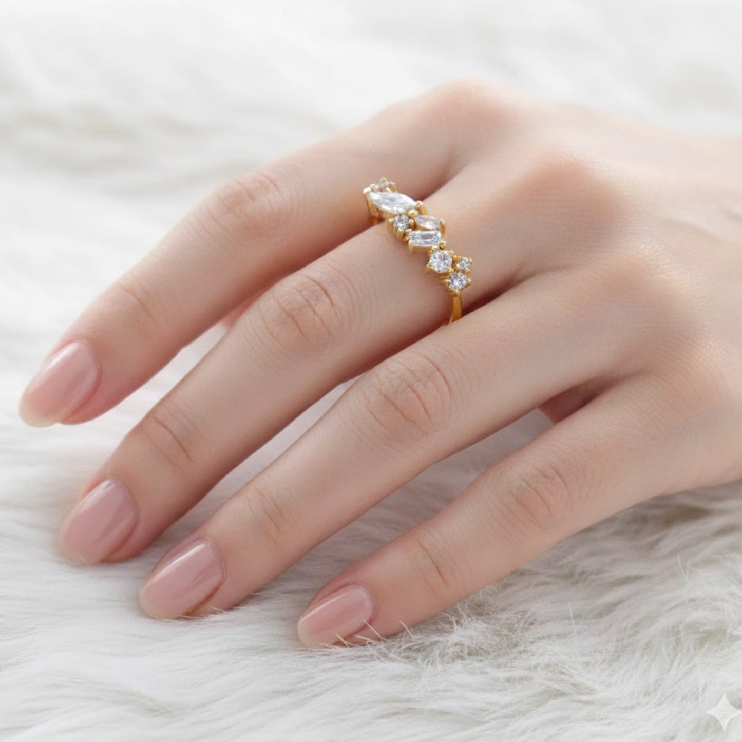 Sortija de Plata de Ley y circonita blanca