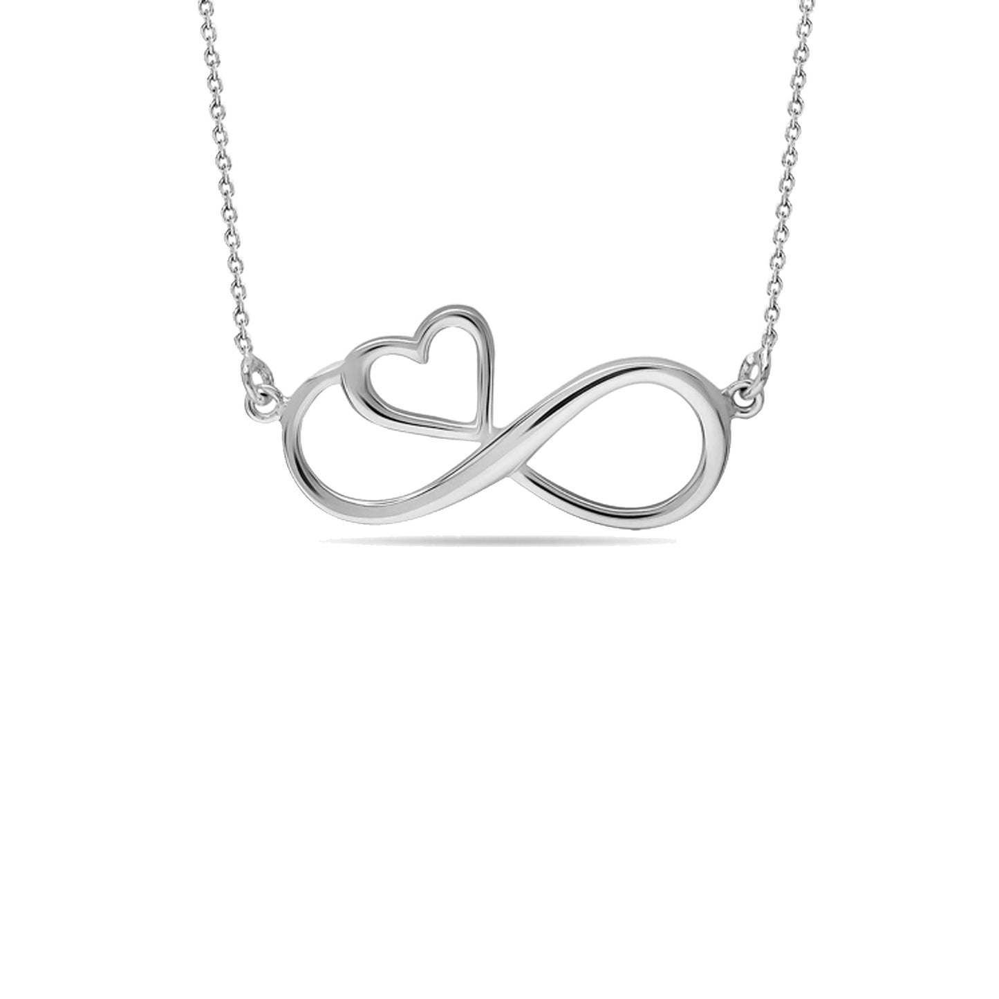 Collar de corazón infinito