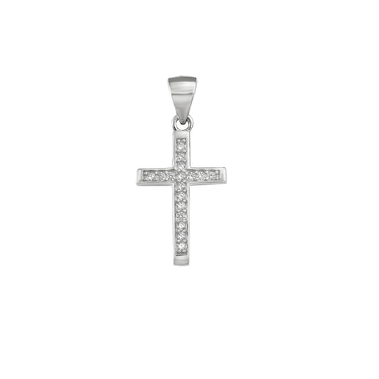 Cruz con cadena de plata