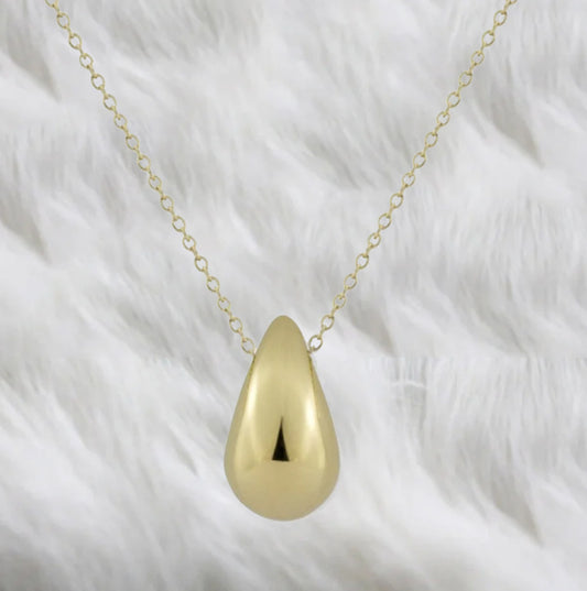 Collar de Gota plata bañada en oro