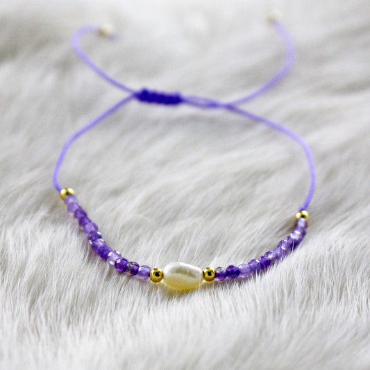 Pulsera de Plata de Ley lila