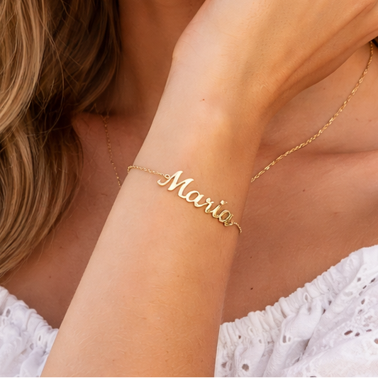 Pulsera Nombre Personalizable Plata de Ley 925 – Joyas 24/7